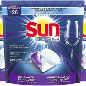 182x SUN Optimum All-in-1 Vaatwastabletten - 7x 26 tabletten (8720181249280)