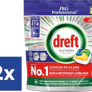 Dreft Platinum Lemon All in 1 Vaatwastabletten - 2 x 75 tabs (6017456312346)