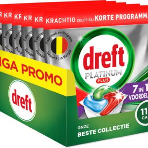 Dreft Platinum Plus All In One Vaatwasmiddel - Machine Clean - 114 Vaatwastabletten (8700216268257)