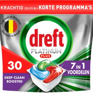 Dreft Vaatwastabletten Platinum Plus All In One Machine Clean Action 30 stuks (8700216268219)