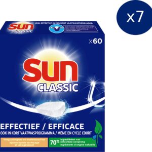 Sun Classic Vaatwastabletten - 1 x 60 vaatwastabletten - Voordeelverpakking (8710522444825)