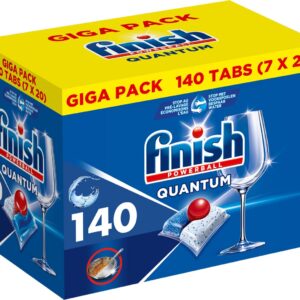 Finish Quantum All in One regular vaatwastabletten - 140 capsules (8720065015673)