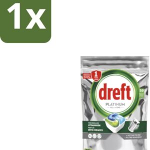 1 x Dreft - Vaatwastabletten - Platinum All-in-One Original - 59 Tabletten - Koffiezetapparaat - Koffiezetapparaat - Koffiezetapparaat (8721418697492)