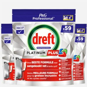 Dreft Platinum Plus Regular All in 1 Vaatwastabletten - 177 tabs (3x59) (5061023100844)