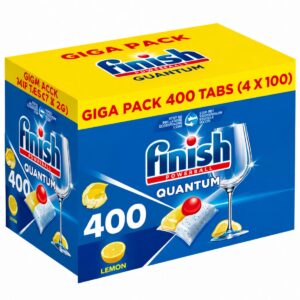 Finish Vaatwastabletten Quantum All in 1 Citroen - 4 x 100 stuks - Voordeelverpakking (5059001514622)