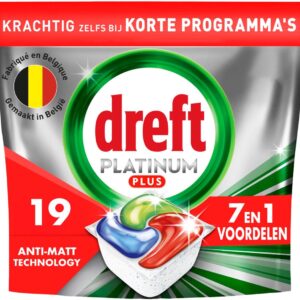 Dreft Vaatwastabletten Platinum Plus All In One - 19 stuks (8700216652452)
