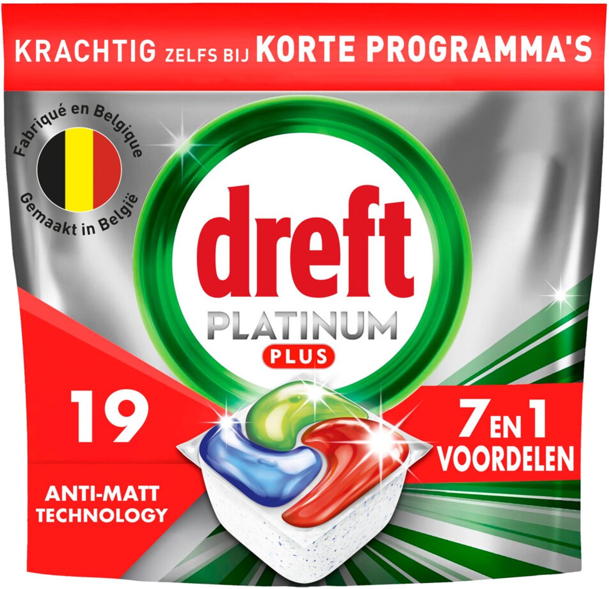 Dreft Vaatwastabletten Platinum Plus All In One - 19 stuks (8700216652452)