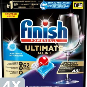 4 x Finish Ultimate All in One Bicarbonaat Vaatwastabletten - 62 Capsules (6156255773719)