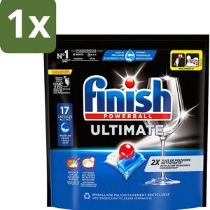 1 x Finish - Vaatwasmiddel - Ultimate Vaatwastabletten Regular - Krachtige Reiniging - 17 capsules - Vaatwasmiddel - Vaatwastabletten - Vaatwasmiddel Tablet - Vaatwasmiddel Krachtig - Vaatwasmiddel Zonder Voorspoelen (8721418355095)