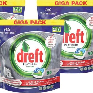 Dreft - Platinum - All in One - Vaatwastabletten - Regular - 270 stuks (8001090186232)