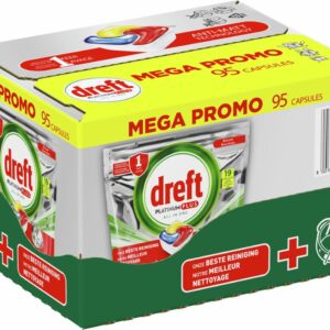 Dreft Platinum Plus All In One Lemon - 95 stuks - Vaatwastabletten (8001841972404)