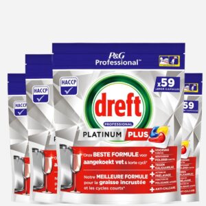 Dreft Platinum Plus Lemon All-in-1 Vaatwastabletten - 236 tabs - Voordeelverpakking (8700216352895)