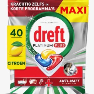 Dreft Platinum Plus Vaatwastabletten Citroen - Anti-Dofheidstechnologie - 40 stuks (6156218896813)