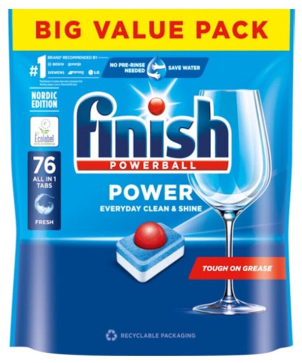 Finish Power All-in-1 Vaatwastabletten Regular - 76 stuks (5714970007994)