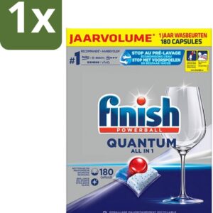 Finish Powerball - Quantum All in 1 - Vaatwastabletten - 180 Tabletten - 1 stuk (8290621947507)