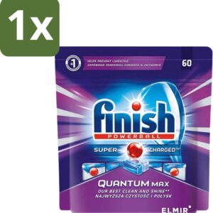 Finish Powerball - Quantum MAX - Vaatwastabletten - Reiniging & Glans - 60 Tabletten - 1 stuk (8290621947361)