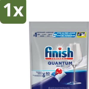 Finish - Vaatwastabletten - Quantum All-in-1 - 60 Capsules - 1 stuk (8721418697683)