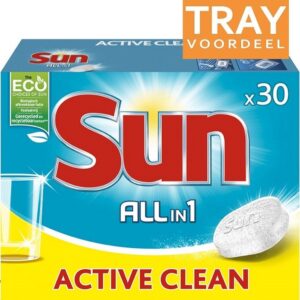 SUN ALL IN 1 VAATWASTABLETTEN TRAY 6 X 30 STUKS (8710522636848)