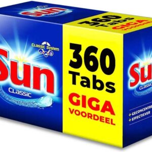 Sun Classic Vaatwastabletten - 360 stuks - Voordeelverpakking (8720168680624)