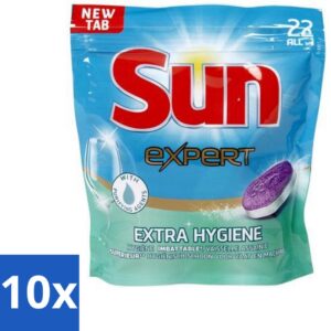 Sun Expert - Extra Hygiëne - Vaatwastabletten - 22 Tabletten - Bulkverpakking - 10 stuks (8721418091641)