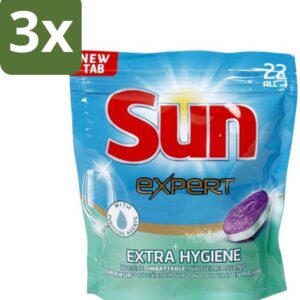 Sun Expert - Extra Hygiëne - Vaatwastabletten - 22 Tabletten - Bulkverpakking - 3 stuks (8721418821453)