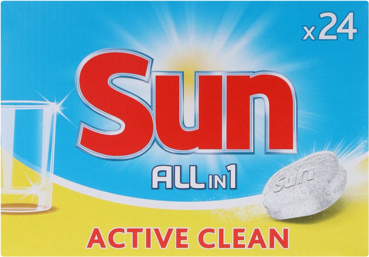 Sun Vaatwastabletten All-in-1 Active Clean 24 stuks (8710522421918)