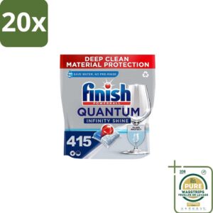 20 x Finish - Vaatwastabletten - Quantum Infinity Shine - 83 Capsules - Grootverpakking - Vaatwastabletten - Vaatwasmachine - Glasbescherming - Reiniging - Vlekken (8036496279486)