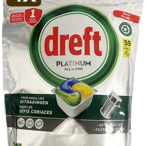 4 x Dreft Vaatwastabletten - All-in-One Platinum - Lemon - 59 tabs (9505182272951)