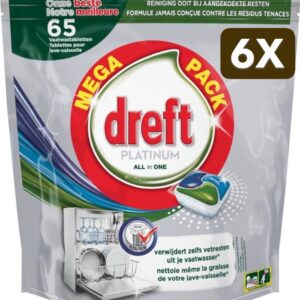 6 x Dreft Platinum Allin1 - 65 tabs - original vaatwastabletten (9509383224931)