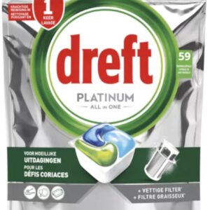 8 x Dreft Platinum Allin1 - 59 tabs 879g original Vaatwastabletten (9507517422819)