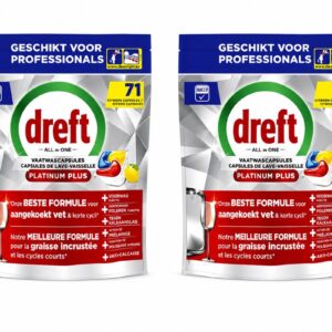 Dreft Platinum Plus Lemon All in 1 Vaatwastabletten - 142 tabs (5061023101216)