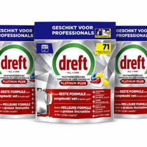 Dreft Platinum Plus Lemon All in 1 Vaatwastabletten - 213 tabs (8006530195478)
