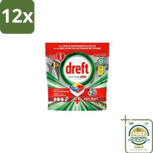 Dreft - Vaatwastabletten - Platinum Plus All-in-One - Original - 30 Tabletten - Voordeelverpakking - 12 stuks - Glasbescherming - Machinezorg (8155361701478)