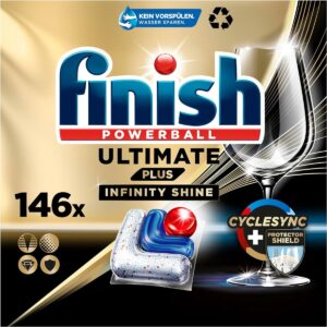 Finish Ultimate Plus Infinity Shine Vaatwastabletten - 146 Capsules - Voordeelverpakking (4251758427359)
