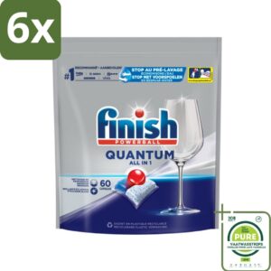 Finish - Vaatwastabletten - Quantum All-in-1 - 60 Capsules - Voordeelverpakking - 6 stuks - Vaatwastabletten - Vaatwasser (8017551608434)