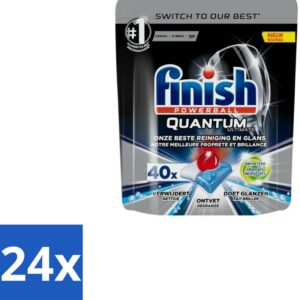 Finish - Vaatwastabletten - Quantum Ultimate Ontvetter - 40 Capsules - Voordeelverpakking - 24 stuks (8130868243850)