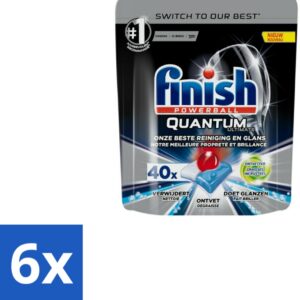 Finish - Vaatwastabletten - Quantum Ultimate Ontvetter - 40 Capsules - Voordeelverpakking - 6 stuks (8123901637921)