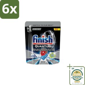Finish - Vaatwastabletten - Quantum Ultimate Ontvetter - 40 Capsules - Voordeelverpakking - 6 stuks - Ontvetter - Vaatwas machine (8155361690598)