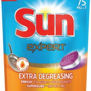 Sun All In 1 Extra Degreasing - 75 stuks - Vaatwastabletten (8710447365892)
