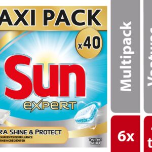 Sun All in 1 Extra Shine Vaatwastabletten (6 x 40 stuks) (8718114383118)