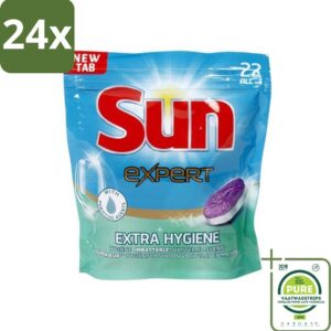 Sun Expert - Extra Hygiëne - Vaatwastabletten - 22 Tabletten - Voordeelverpakking - 24 stuks - Vaatwastabletten - Vaatwasser (8017551662375)