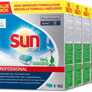 Sun Professional Vaatwastabletten All in 1 Pro Formula - 4 x 102 stuks - Voordeelverpakking (7615400787661)