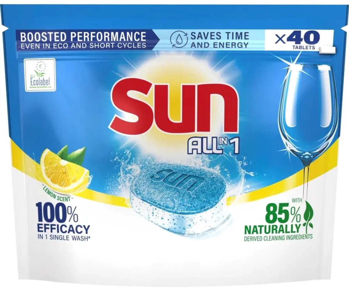 Sun Vaatwastabletten All-in-1 Lemon - 40 stuks (8720181256189)
