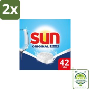 Sun - Vaatwastabletten - Original - 42 tabletten - Voordeelverpakking - 2 stuks - Vaatwastabletten - Vaatwasser (8130868329448)