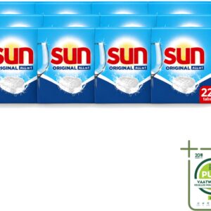 12 x Sun - Vaatwastabletten - All-in-1 Original - 22 tabletten - Grootverpakking - Vaatwastabletten - Vaatwassen - Reiniging - Glans - Spoelglans (8721643104383)