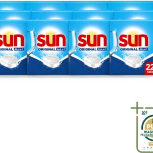 12 x Sun - Vaatwastabletten - All-in-1 Original - 22 tabletten - Vaatwastabletten - Vaatwassen - Reiniging - Glans - Spoelglans (8721643112999)