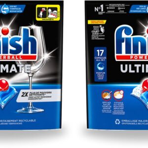 2 x Finish - Vaatwasmiddel - Ultimate Vaatwastabletten Regular - Krachtige Reiniging - 17 capsules - Bulkverpakking - 2 stuks (8721643167586)