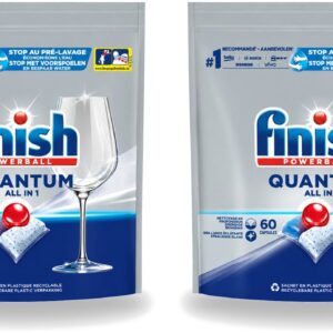 2 x Finish - Vaatwastabletten - Quantum All-in-1 - 60 Capsules - Bulkverpakking - 2 stuks (8721643707737)