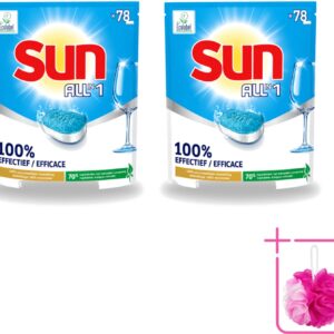 2 x Sun All-in-1 - Eco Label - Vaatwastabletten - 78 Tabletten - Bulkverpakking - Vaatwastabletten - Milieuvriendelijke vaatwas (8721643731725)