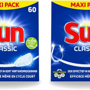 2 x Sun Classic - Vaatwastabletten - Eco - Voordeelverpakking - 60 Tabletten - Voordeelverpakking - 2 stuks (8721643710058)